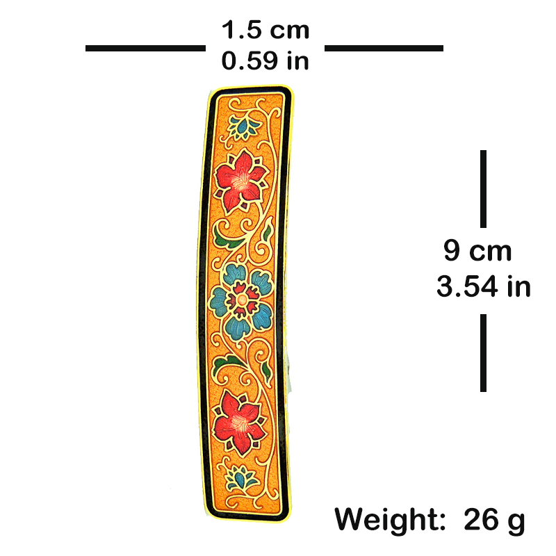 景泰藍琺瑯金屬髮夾  | 客製化琺瑯飾品